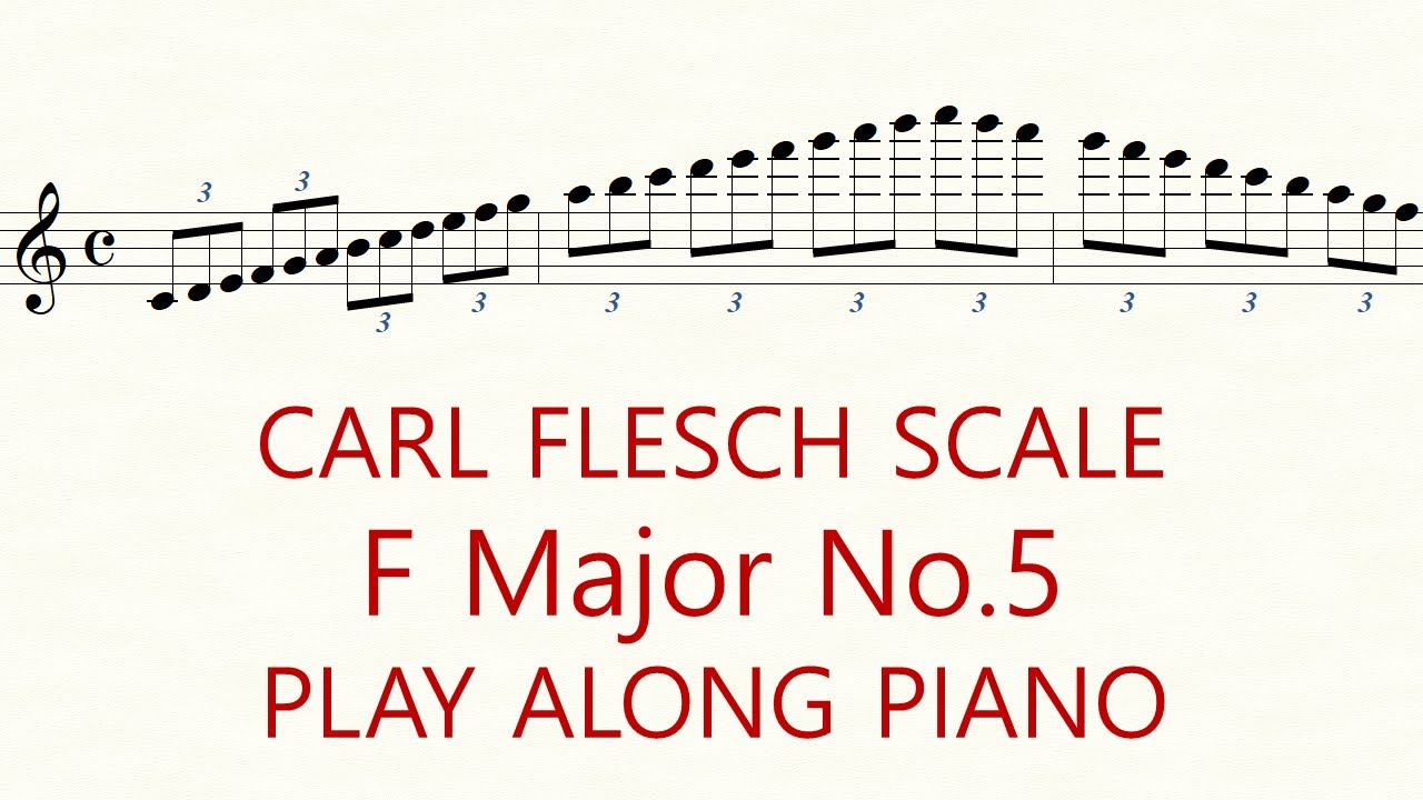 Violin Scale Carl Flesch F Major No.5 Scale System 3 Octave Slow