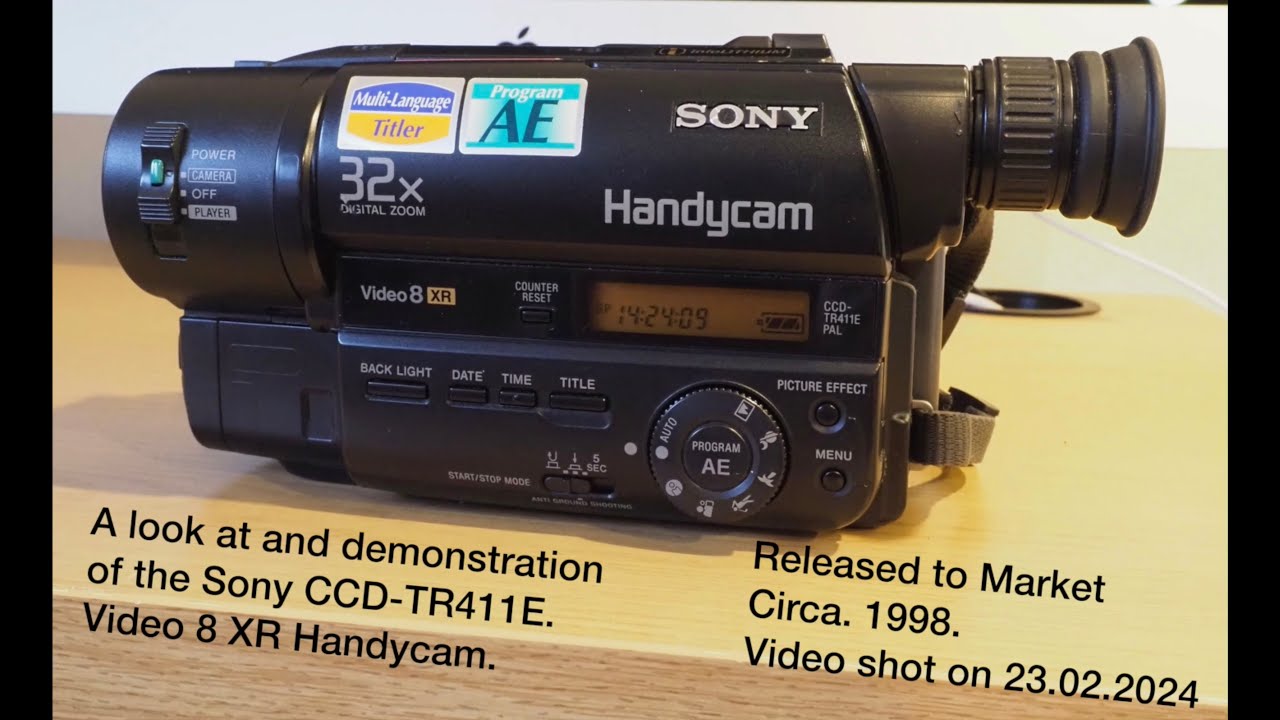 Sony CCD-TR411E. Video8 XR Handycam - YouTube