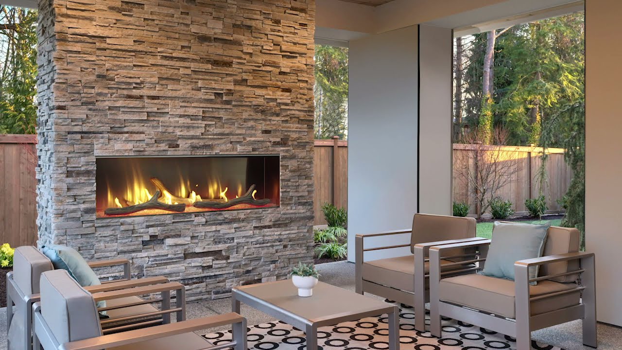 Outdoor Lifestyles Lanai 48-Inch Linear Outdoor Gas Fireplace with