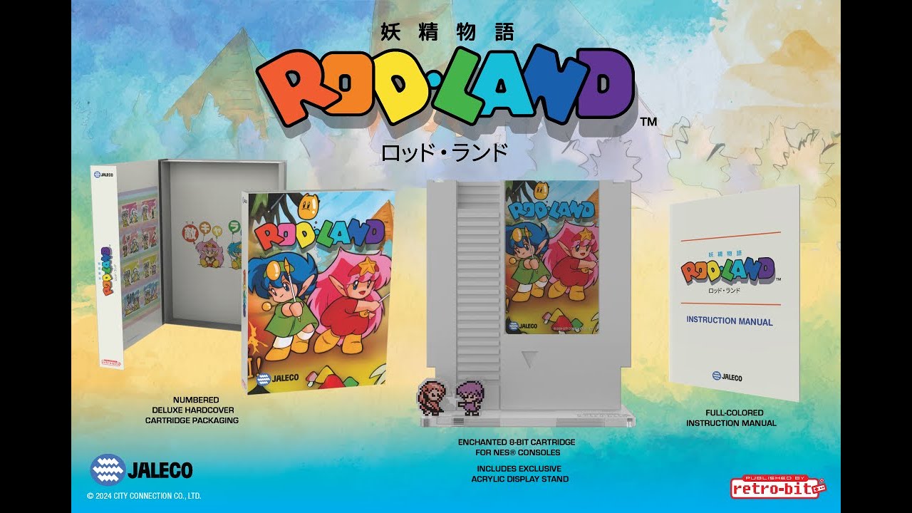 妖精物語ロッド・ランド 復刻 Rod Land NES ゲームプレイ動画 FC海外版