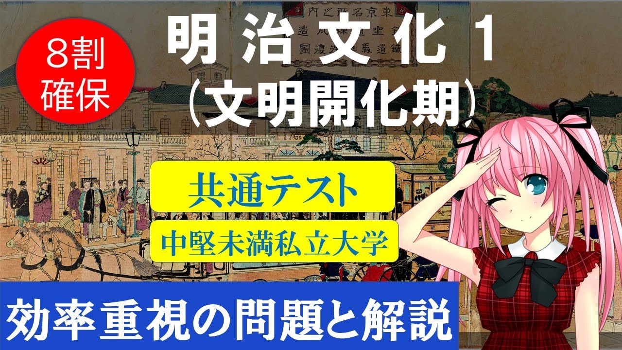 共通テスト／標準私大用日本史 明治文化(文明開化期)〈サクナビクス