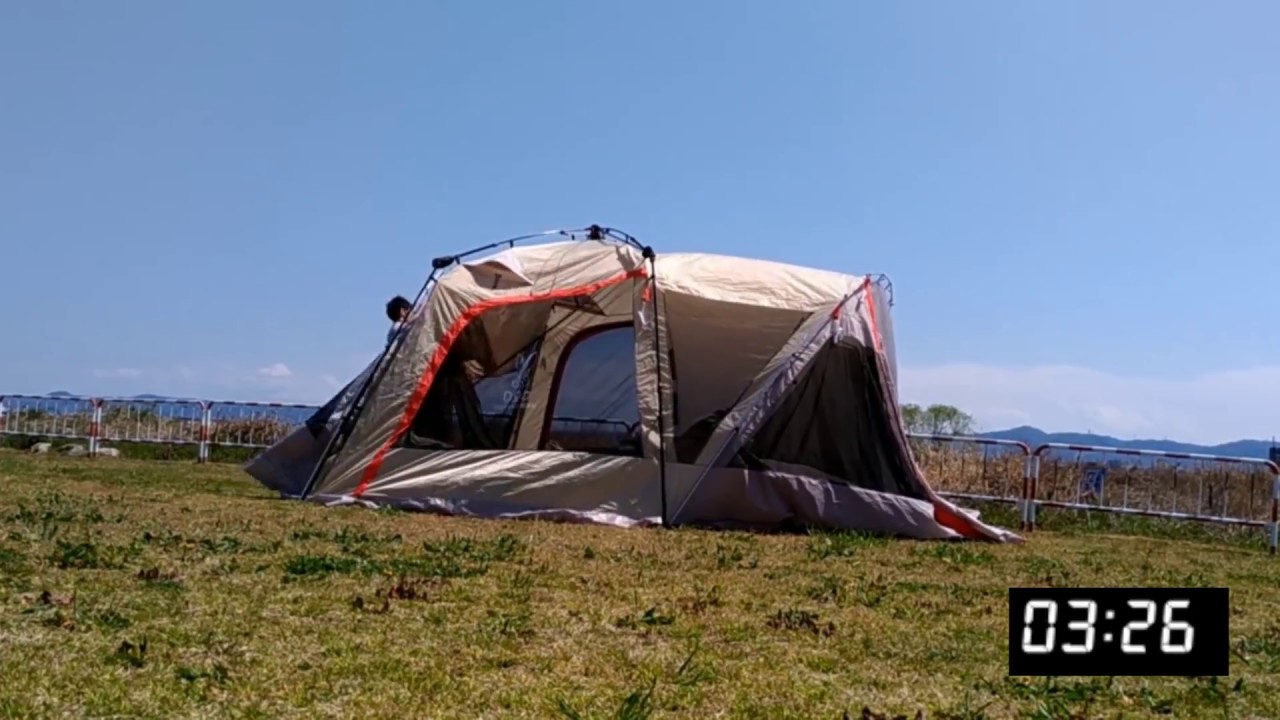 ワンタッチビッグダディ T5-527 5分で設営動画 - YouTube