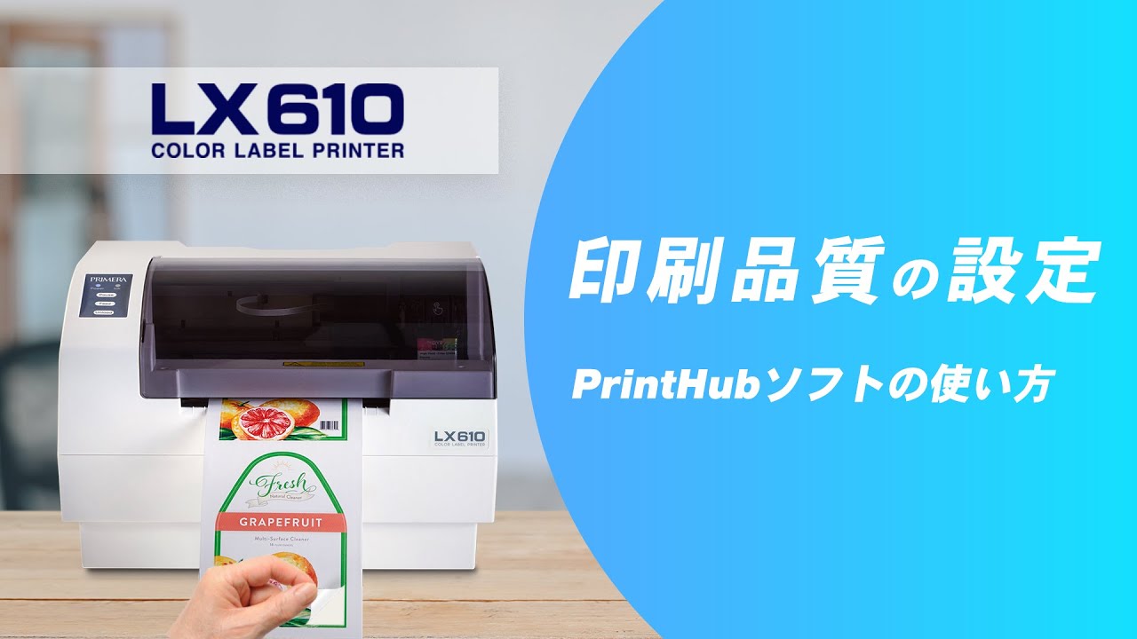 印刷品質設定/Printhub各種設定～カッター付きラベルプリンターLX610
