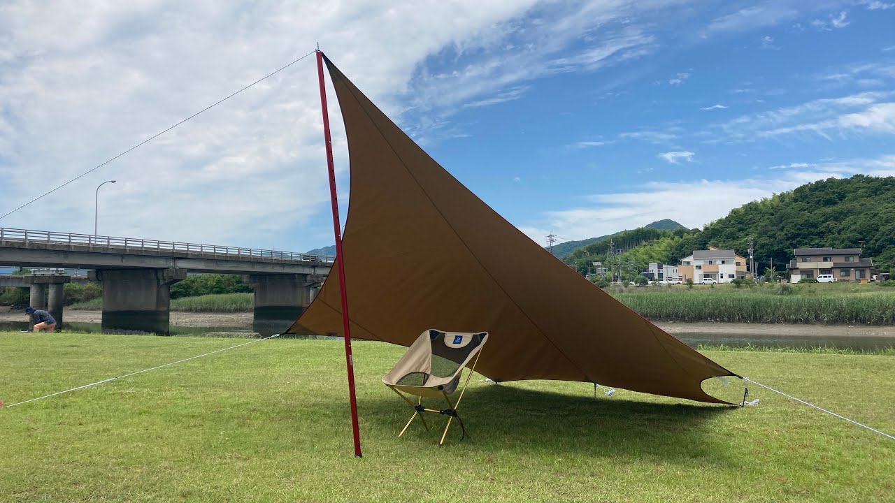 tent Mark ムササビウィング 13ft TC焚火バージョンの設営動画 - YouTube