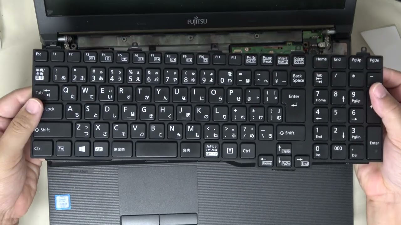 パソコン修理】【Lifebook A577/RW】キーボード交換 - YouTube