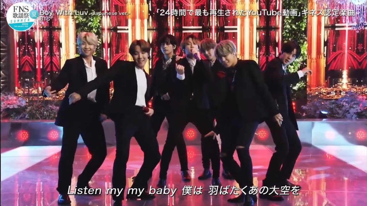 BTS - BOY WITH LUV (Japanese version) FNS Song Festival 2020 - YouTube