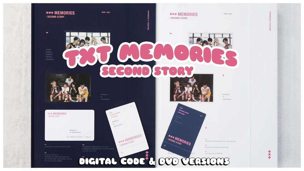 ✨ txt memories second story unboxing + flip through (dvd +