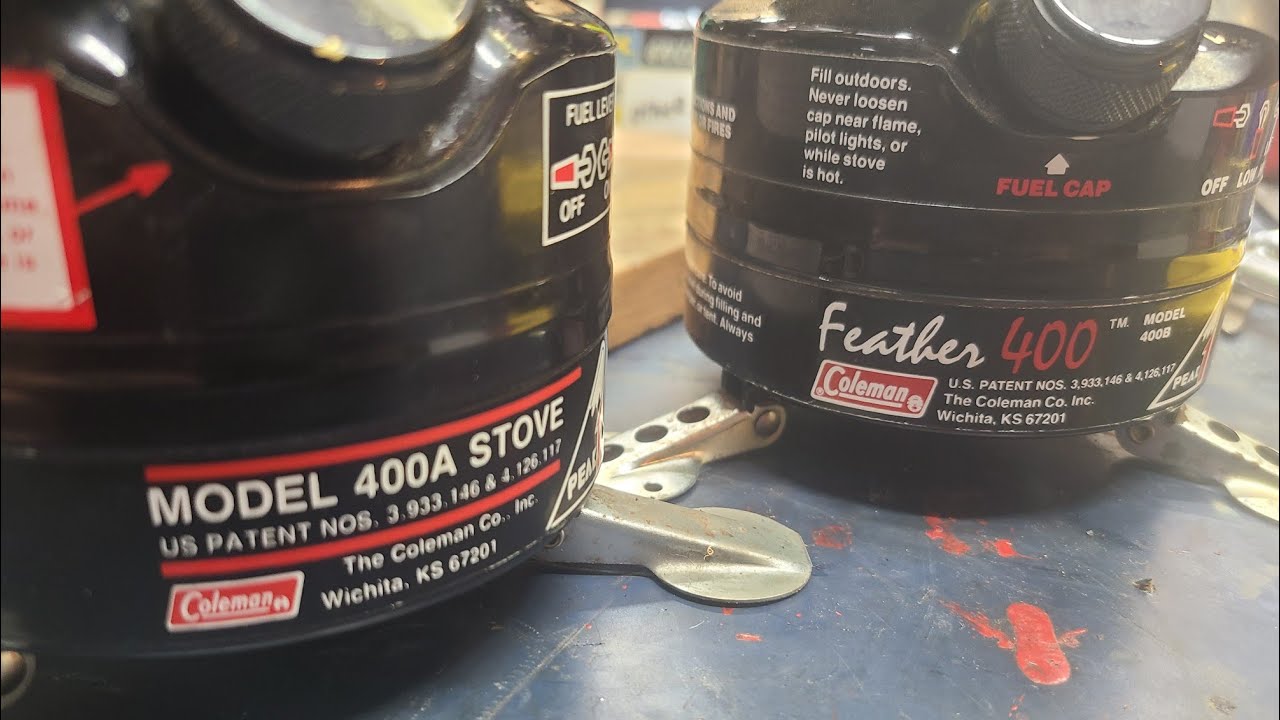 Coleman Stoves Feather 400b 400a - video follow up side by side