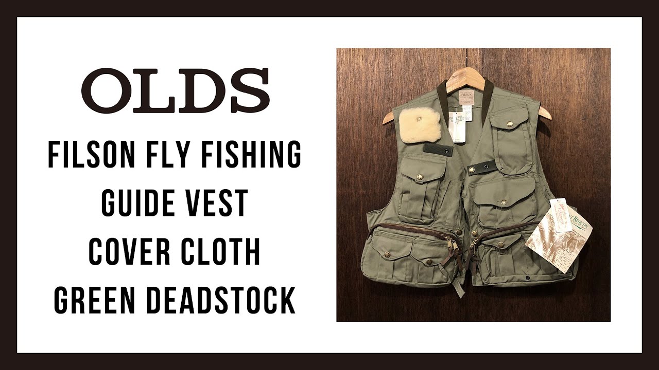 Filson Fly Fishing Guide Vest Cover Cloth Green Deadstock