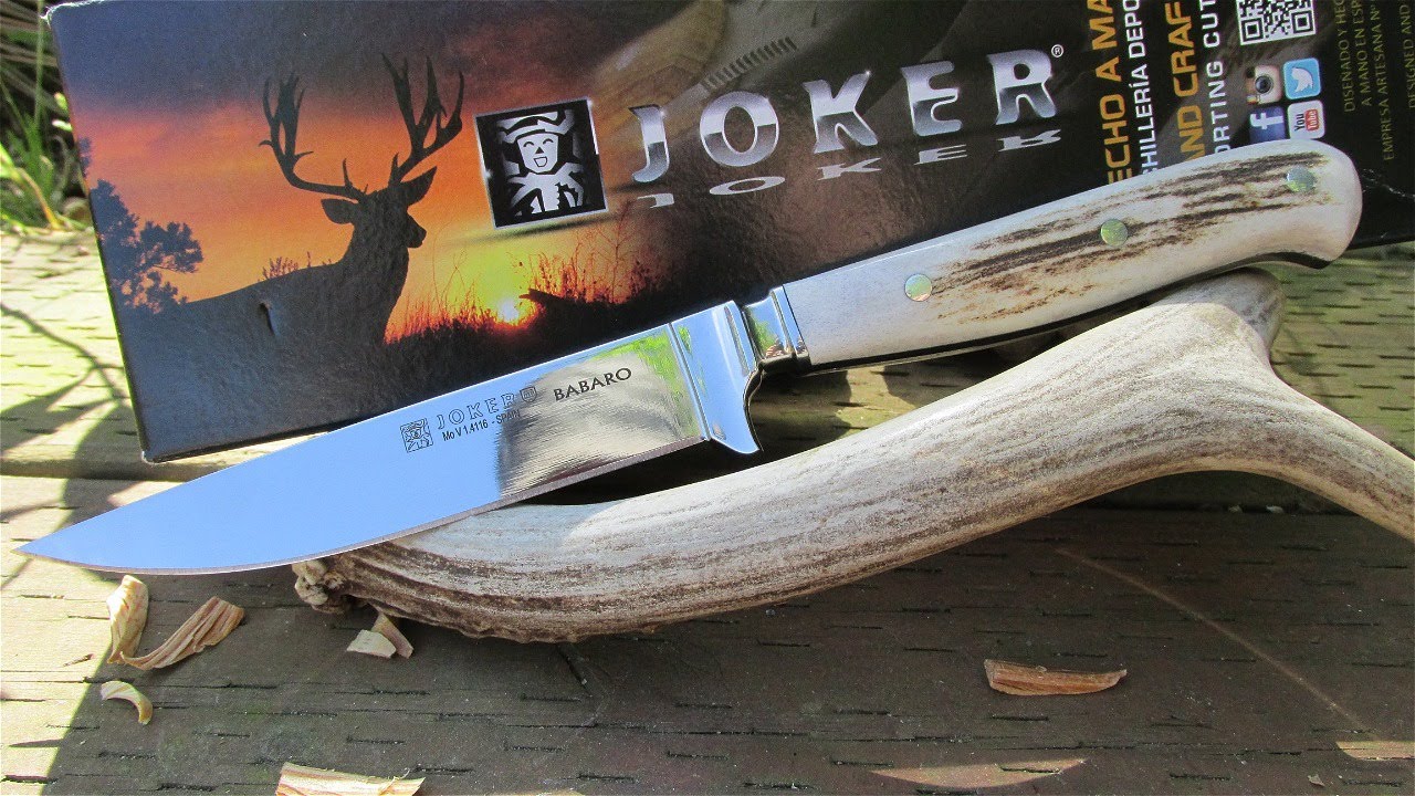 JOKER German Forged Knife BABARA CC26 Deer Horn Handle 4.33