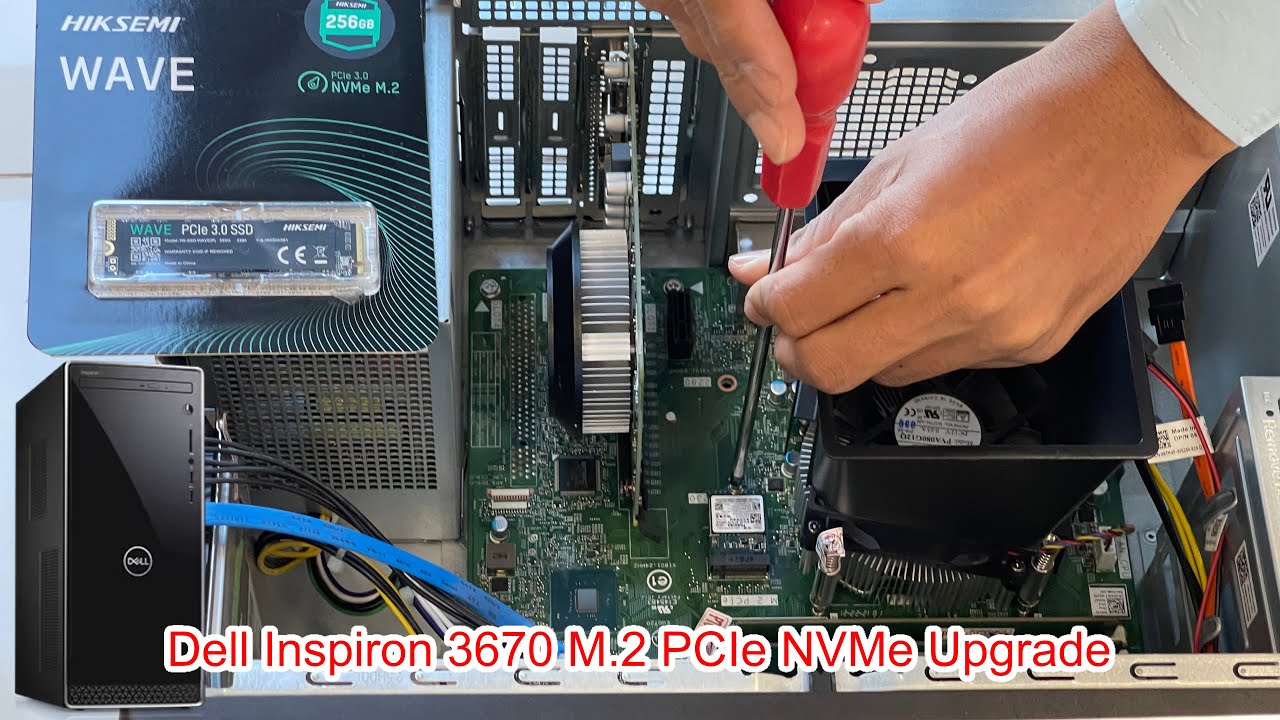 Dell Inspiron 3670 M.2 PCIe NVMe SSD Upgrade - YouTube