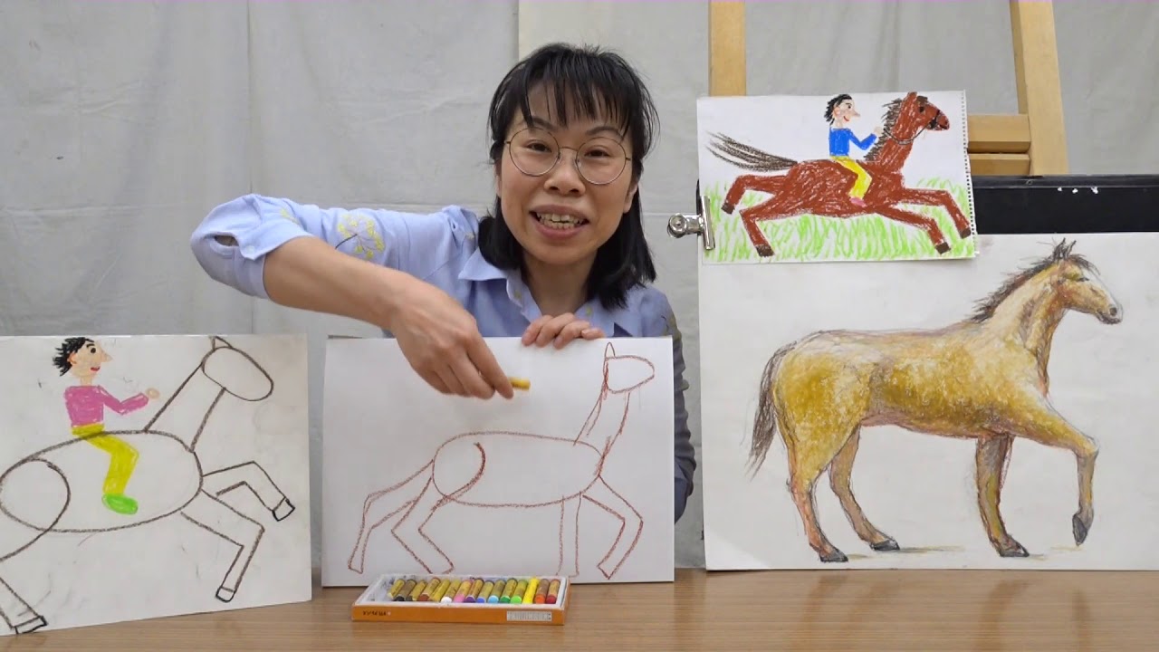 小学校受験クラス『乗馬の絵』（アトリエ・ミオス） - YouTube