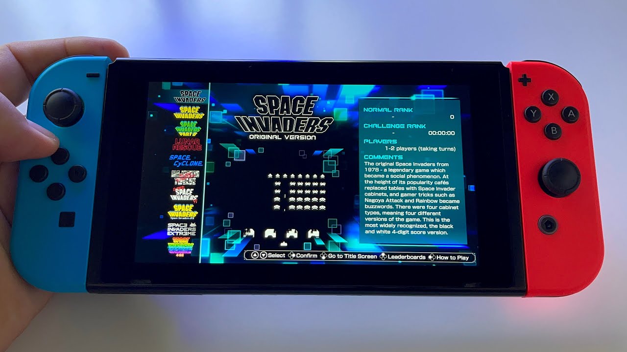 Space Invaders Invincible Collection | Nintendo Switch V2 handheld