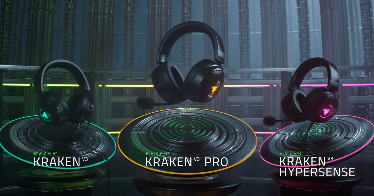 Razerがゲーミングヘッドセット「Kraken V3」シリーズを発表！新モデル