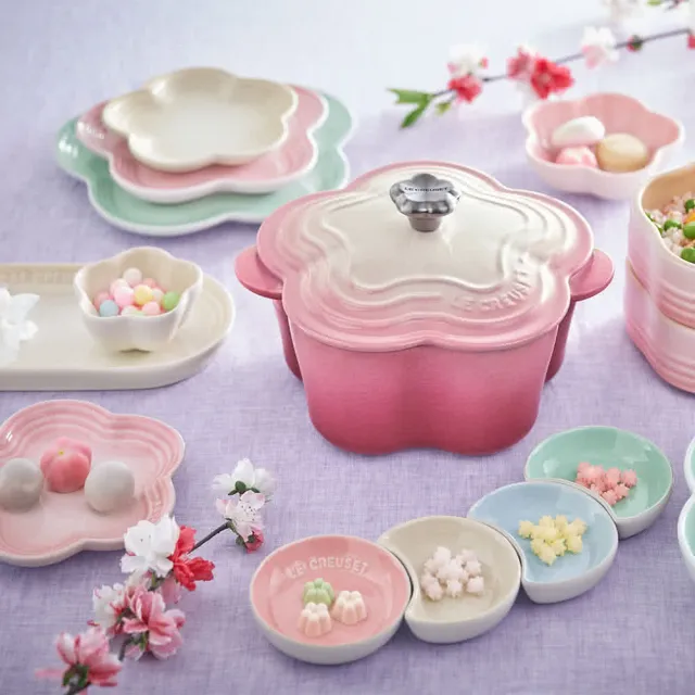 Le Creuset】瓷器花型盤19 cm(藍鈴紫/無花果/水手藍/海洋之花4色選1