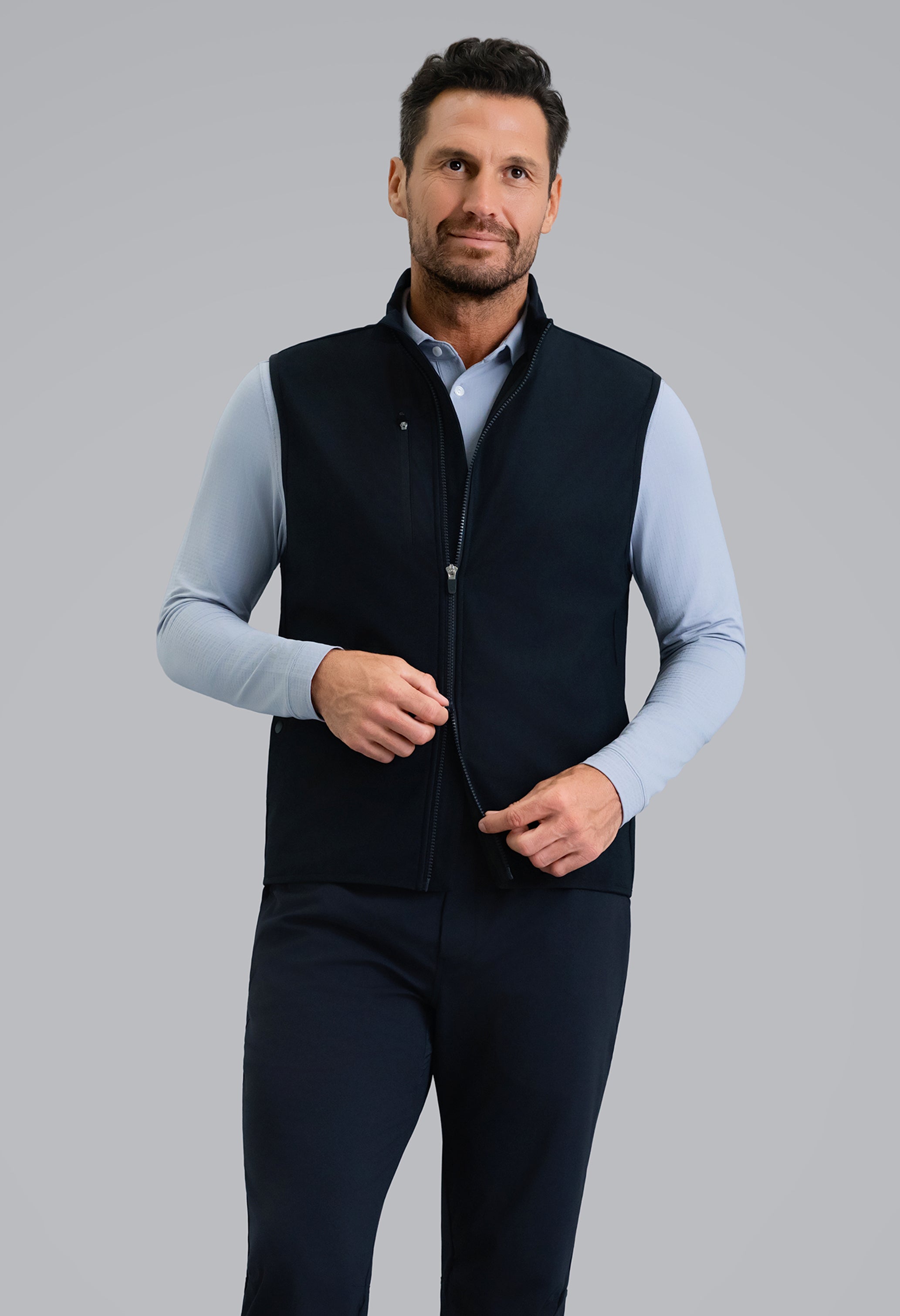 Men's Solid Breathable and Waterproof UPF 50+ Vest | IBKUL