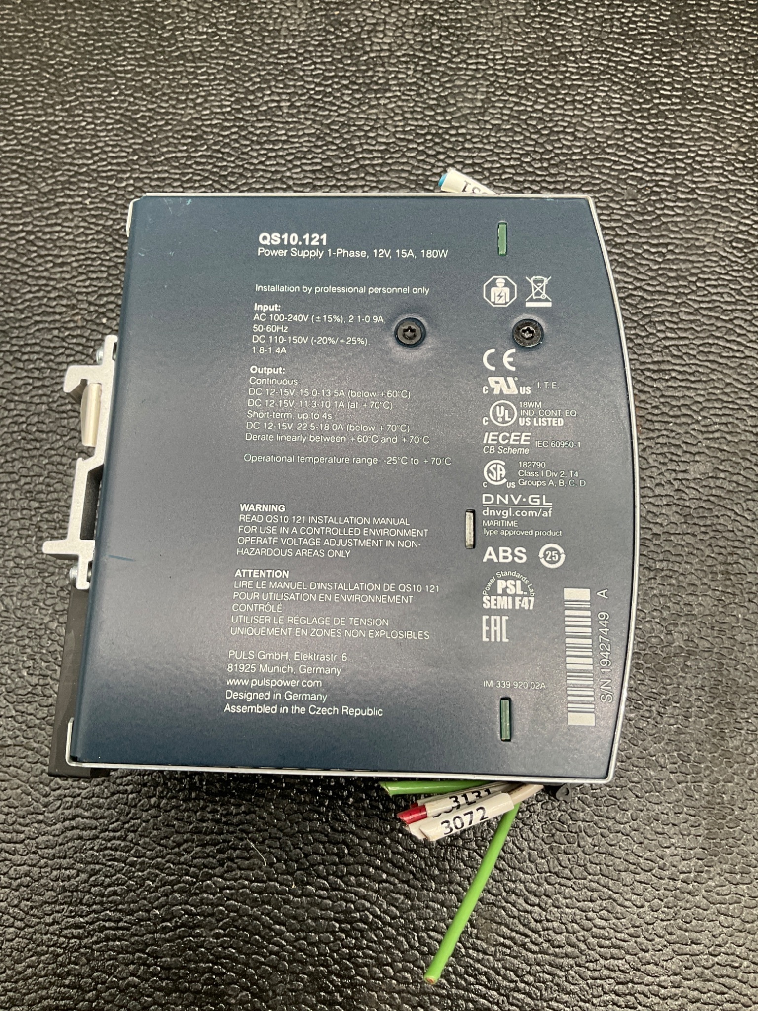 Used PULSPOWER QS10.121 Power Supplies IGAM1020151