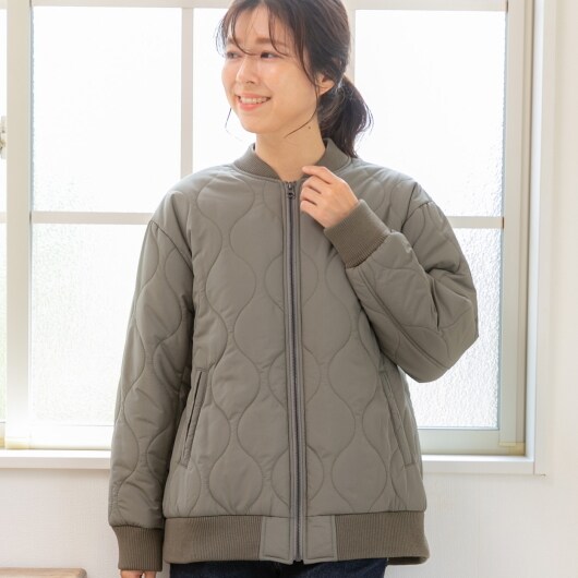 キルティングブルゾンMA-1フロントジップジャケット | プレフェリール