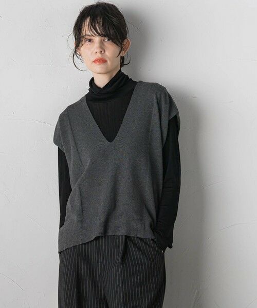 セール】 Vネックニットベスト≪手洗い可能≫ （ニット・セーター