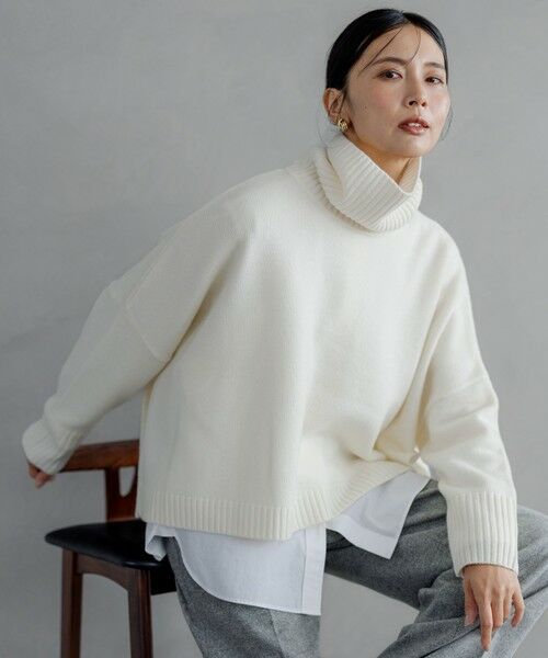 セール】 【洗える】ウールカシミヤ ニットポンチョ （ニット