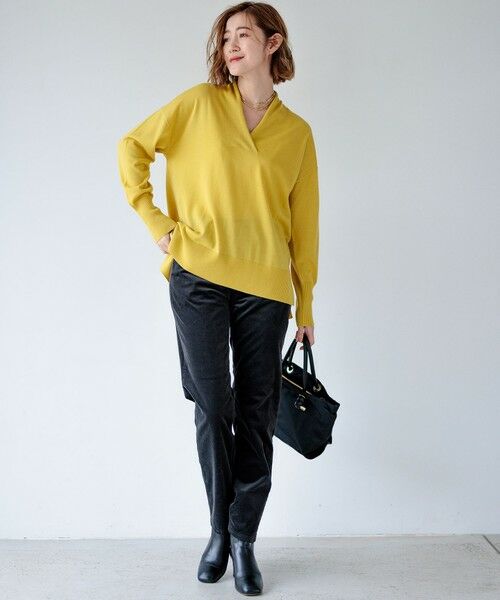 セール】 【洗える】ウールテンジク Vネック ニット （ニット