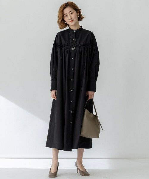 セール】 【洗える】コンパクトライトクロス ピンタック ワンピース