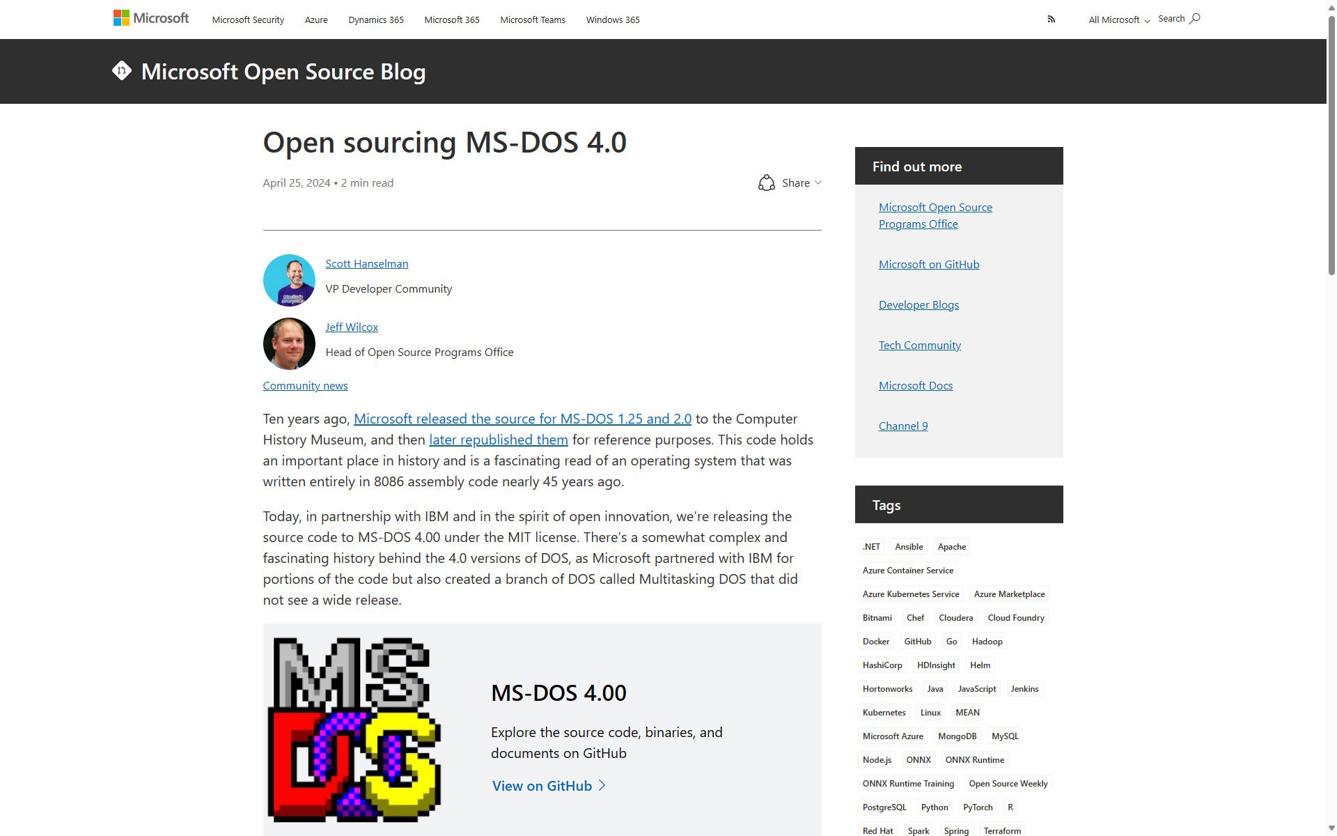 Microsoftが「MS-DOS 4.0」をオープンソース化 IBMの協力で：幻の「MT
