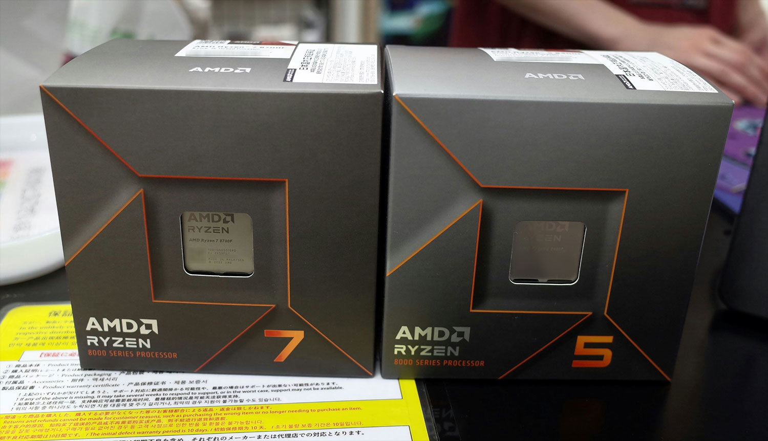 AMDからGPUなしCPU「Ryzen 7 8700F」＆「Ryzen 5 8400F」が登場：古田
