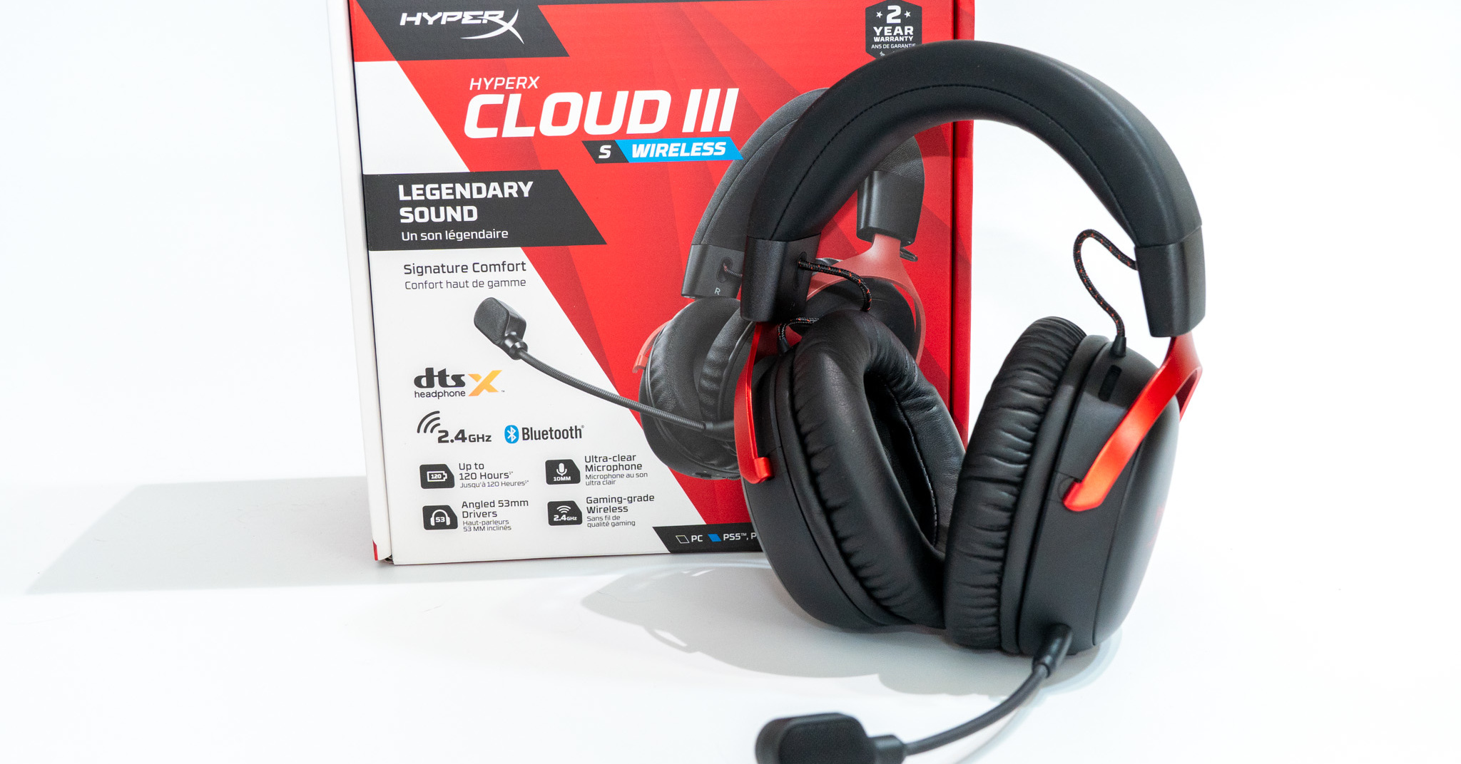 Bluetooth対応ゲーミングヘッドセット「HyperX Cloud III S Wireless