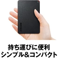 バッファロー USB3.1(Gen1)/USB3.0用 ポータブルHDD 1TB ブラック HD