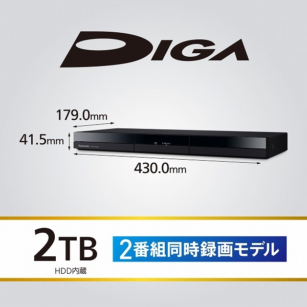 パナソニック(家電) ブルーレイディスクレコーダー 2TB DMR-2W202