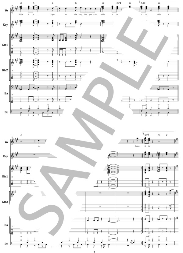 楽譜】WHITESNAKE / SLIDE IT IN バンド・スコア from68 / WHITESNAKE