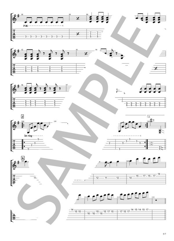 楽譜】Walking with you / Novelbright / 勇太朗 (エレキギター / 中級