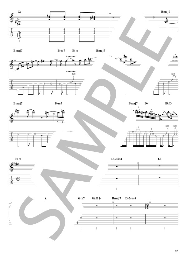 楽譜】大切なあなた / 松田 聖子 (エレキギター / 初〜中級