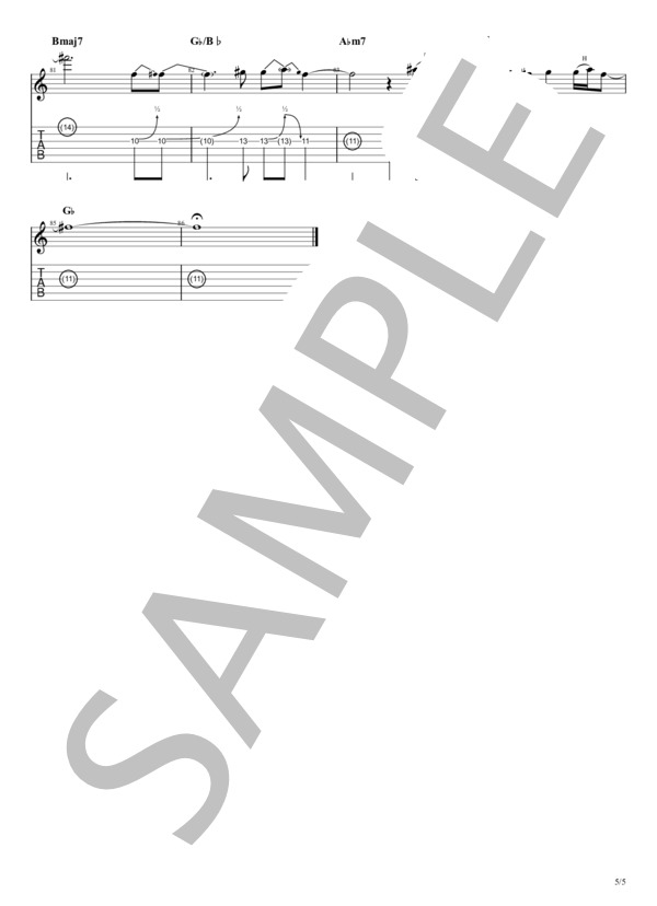 楽譜】大切なあなた / 松田 聖子 (エレキギター / 初〜中級