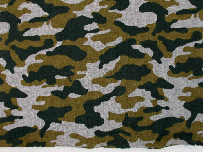 SALE】裏毛ニット camouflage -迷彩- 90cm巾 | ひなたファブリック