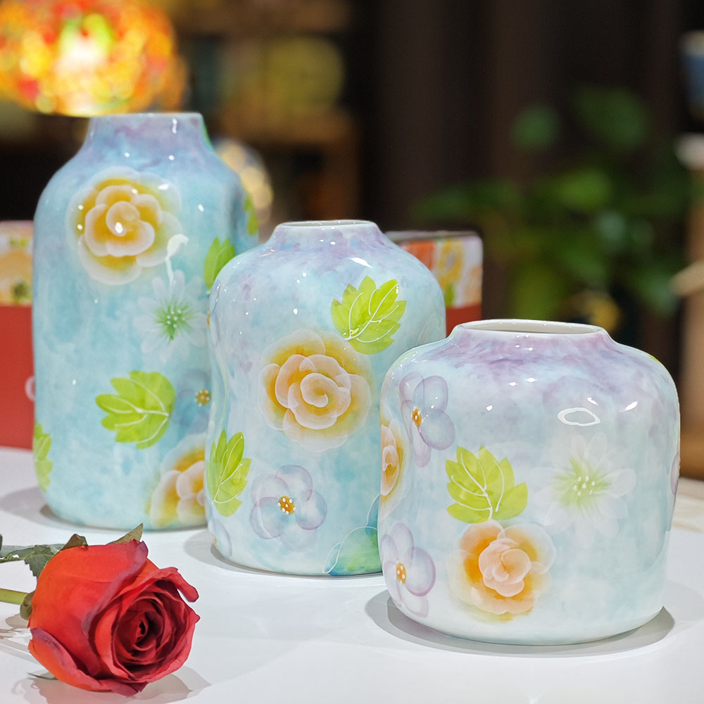 楽天市場】花瓶 花びん 磁器製 おしゃれ フラワーベース 花器 卓上