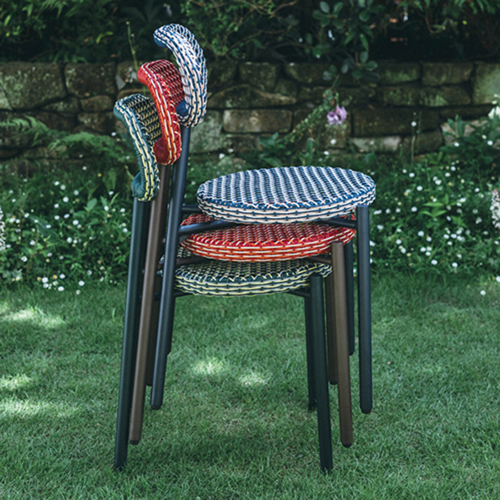 楽天市場】ガーデンファニチャー チェアー WA-チェア ブルー 青 横390