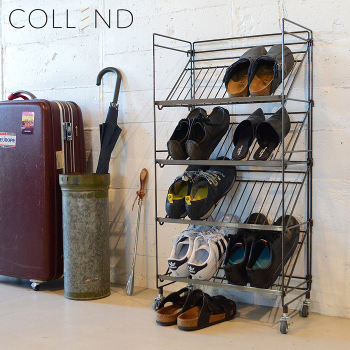 靴箱 下駄箱 シューズラック スリム COLLEND コレンド 省 スペース