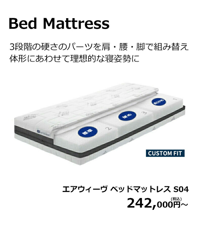 楽天市場】【公式】エアウィーヴ ベッドマットレス S04 ダブル お客様