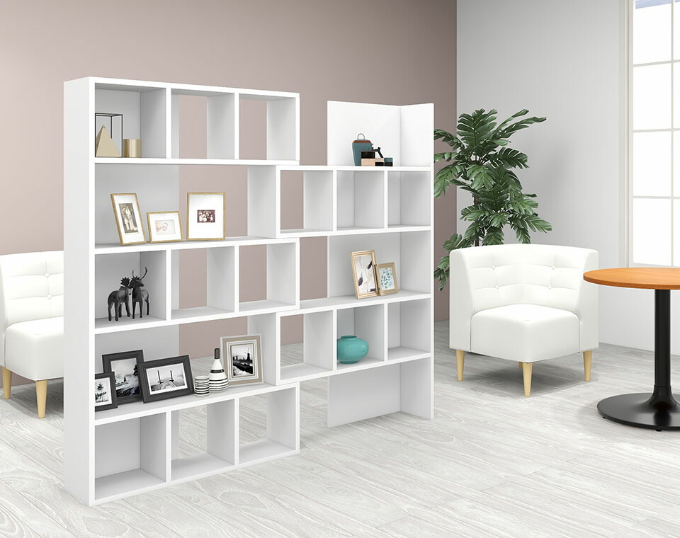 楽天市場】ディスプレイラック ホワイト ラック シェルフ L型 伸縮