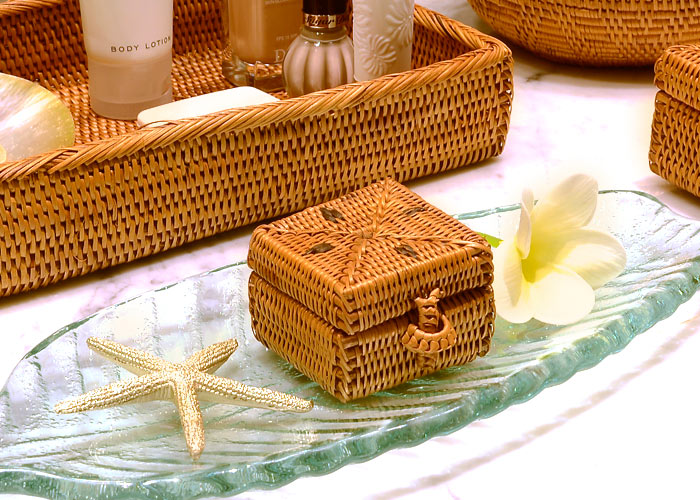 楽天市場】アタで編まれた小さなアクセサリーケース 小物入れ 収納