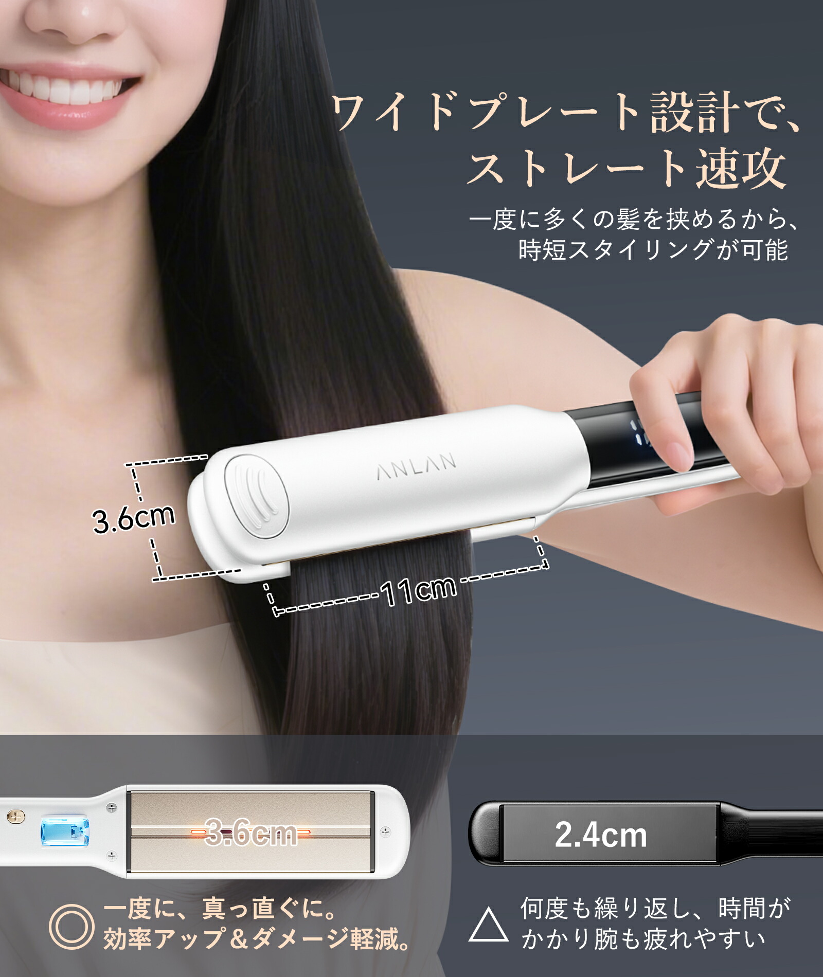 楽天市場】【スーパーセール限定4,886円】ストレートアイロン ヘア