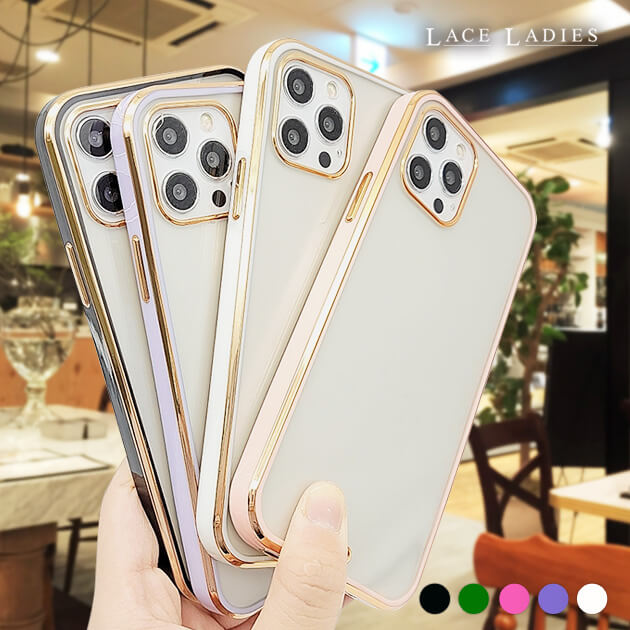 楽天市場】ゴールドフレーム クリアケース 金 額縁 メタリック