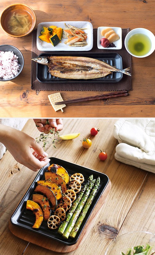 楽天市場】グリルプレート L ウッドボードセット 日本製 陶器 ブラウン