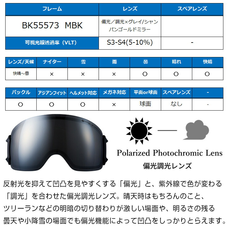2026 DICE ダイス BANK バンク スノーボード ゴーグル BK55573 MBK