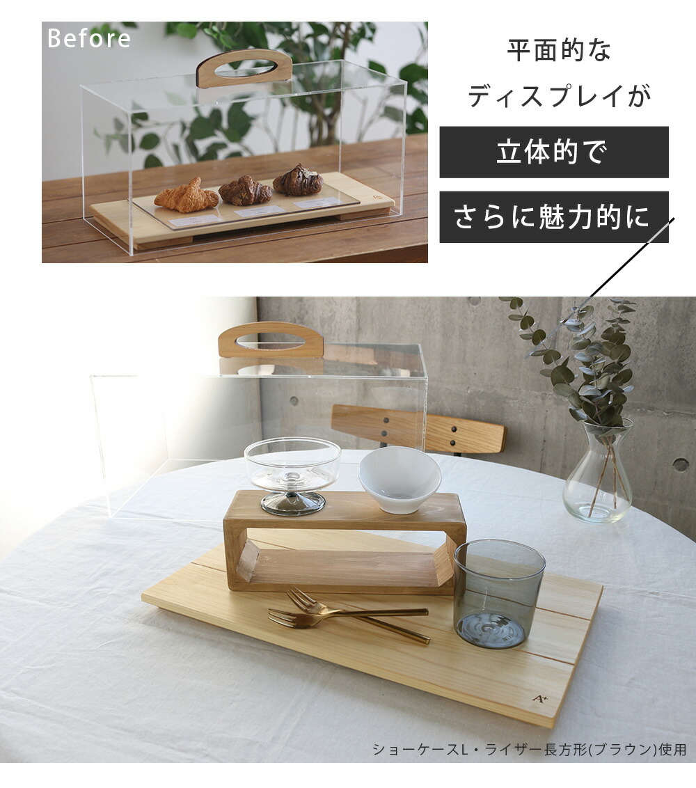 楽天市場】A+ (アクセントプラス) ショーケース用ライザー(フレーム型