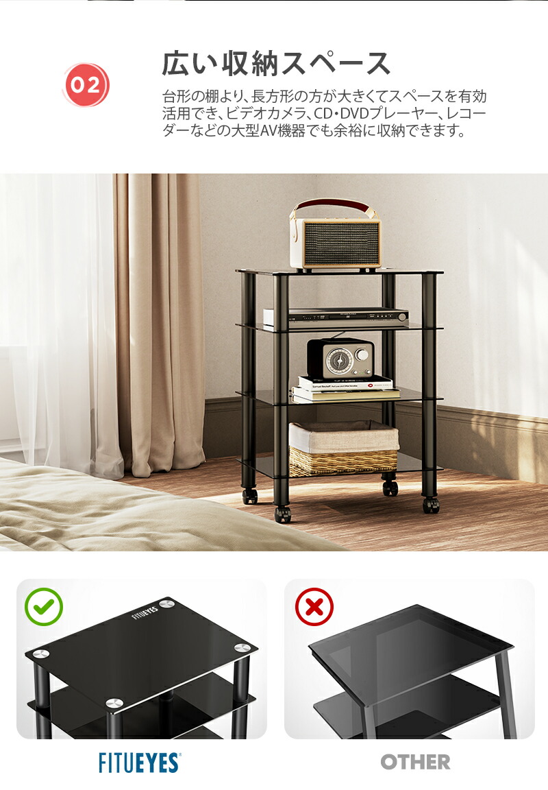 楽天市場】【送料無料】FITUEYES テレビ台 キャスター付き メディア