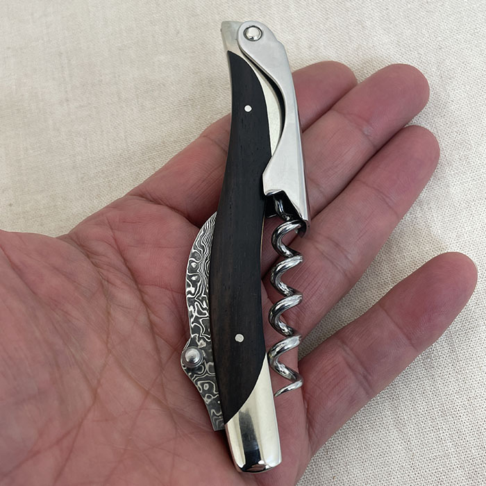 ATHRO アスロ ソムリエナイフ ダマスカスブレード 黒檀 コクタン