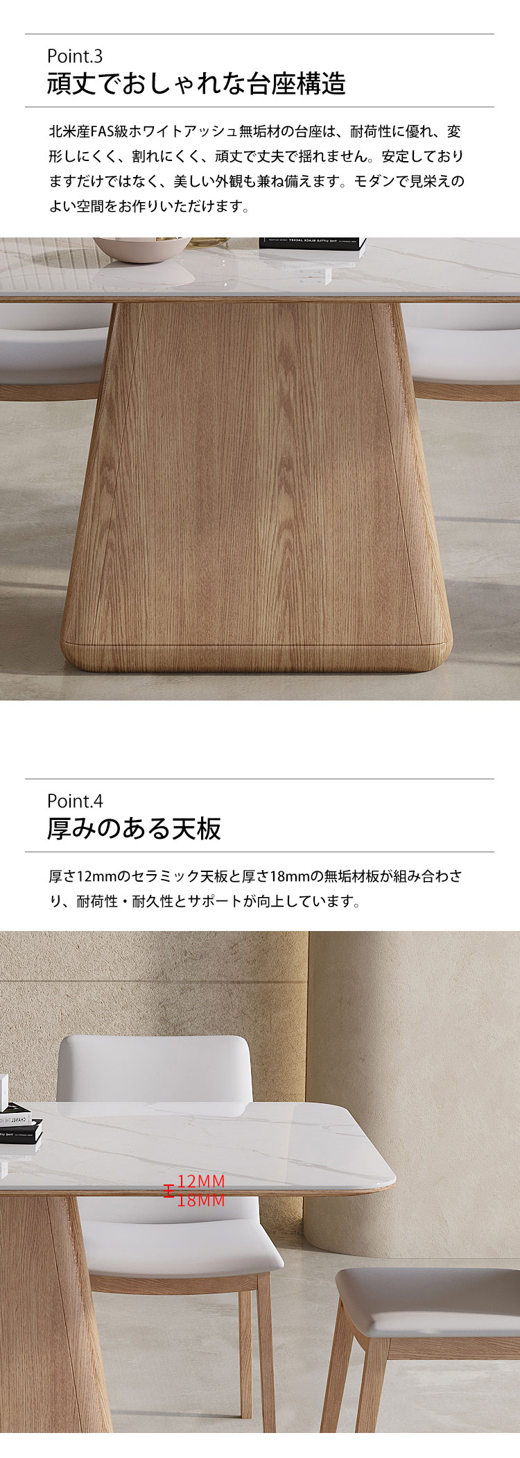 楽天市場】ダイニングテーブル 幅120cm ブラウン アッシュ材 テーブル